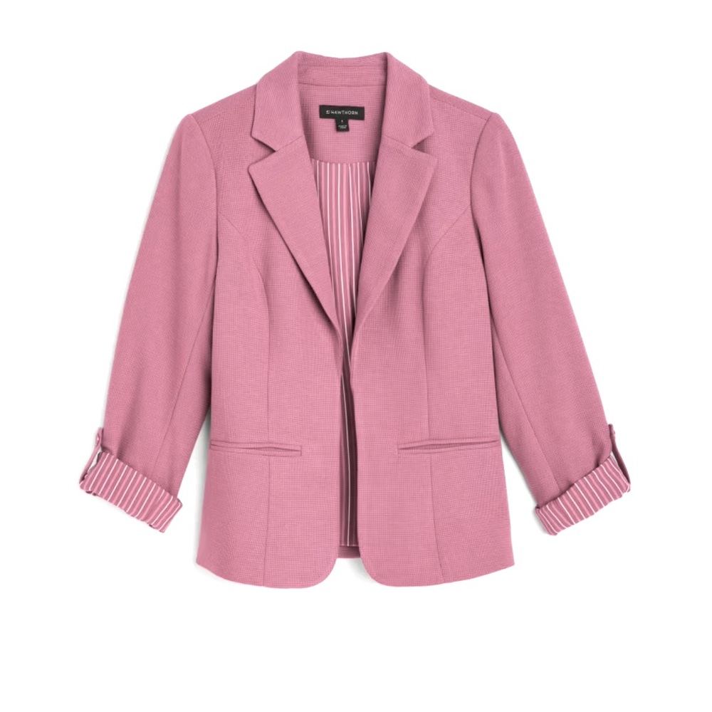 Pink Lined Fitted Blazer